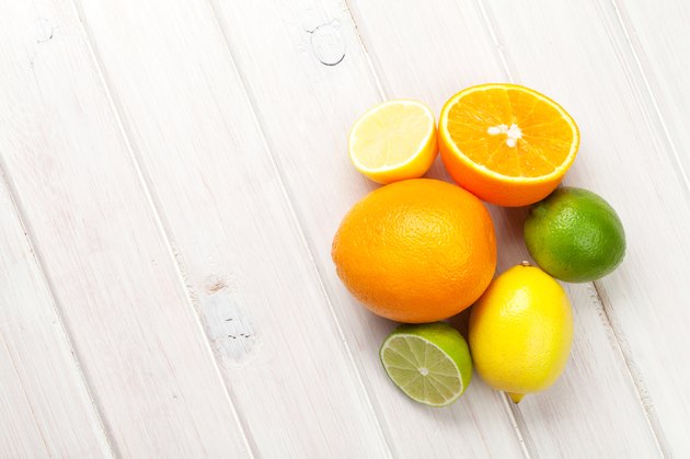 Citrus fruits. Oranges, limes and lemons