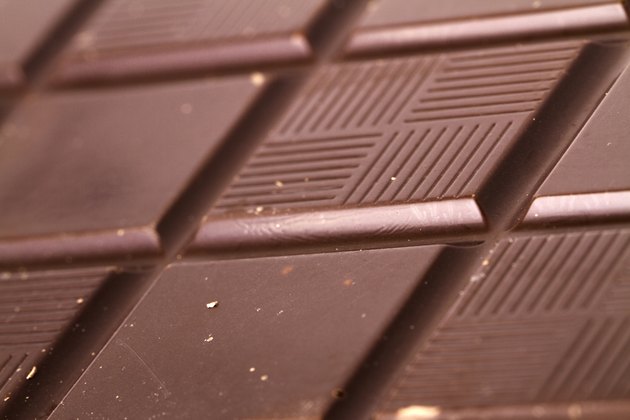 Black Chocolate Bar Isolated On White Background