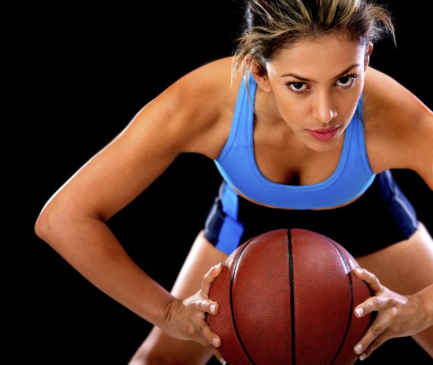 Competitive basketball player