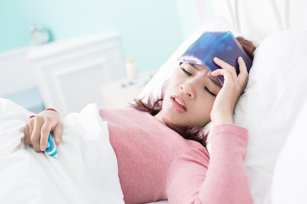 Woman caught Cold and fever