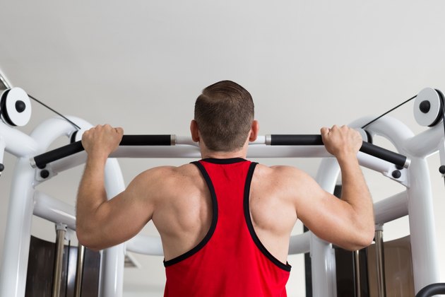Man working out at the gym