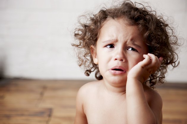 Mixed Race Toddler Girl is Crying
