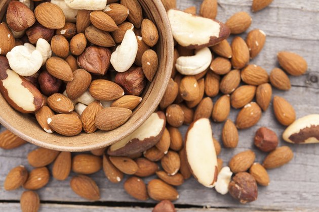Nuts in round bowl