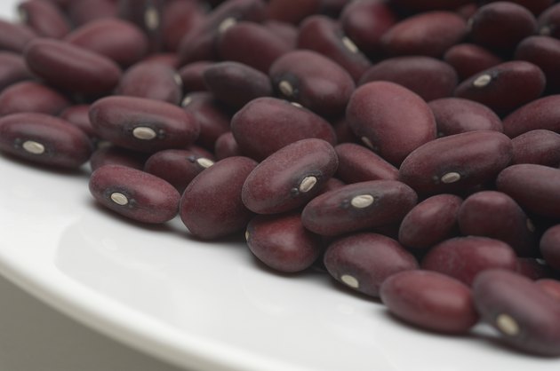Kidney beans on plate, close-up