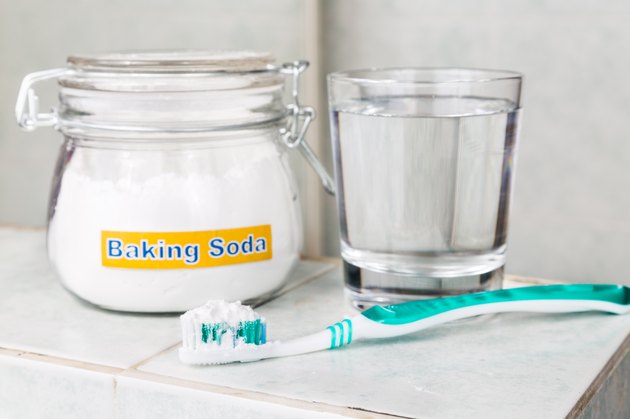 Baking soda used to brighten teeth and remove plague