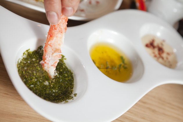 Eating Alaskan King Crab