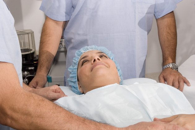 Beautiful patient being examining