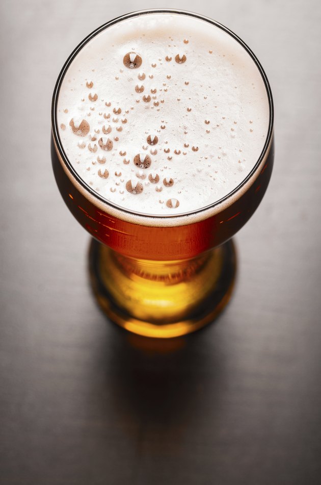 lager beer on table