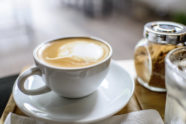 Coffee mug with brown sugar