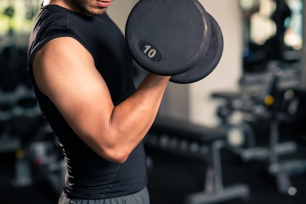 Working on biceps
