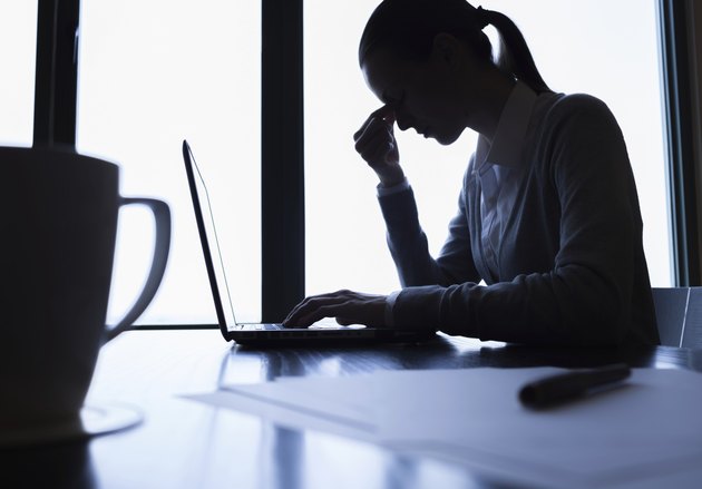 Stressed business woman