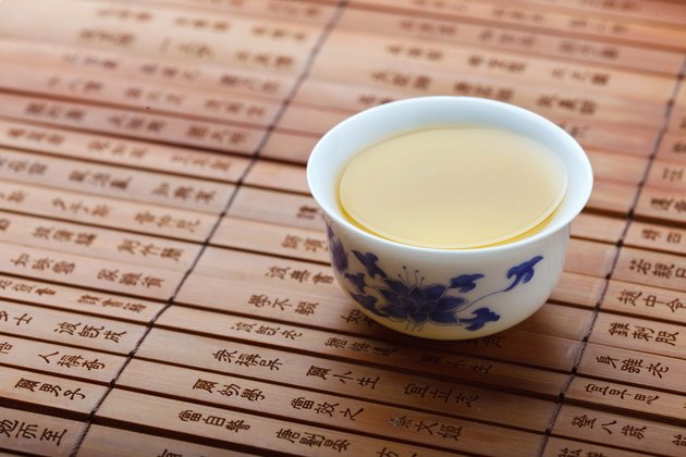 "Cup of green tea,close-up"