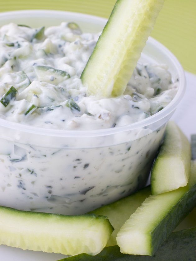 Cucumber Dipped In Tzatziki