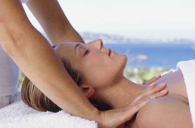 Young woman having massage