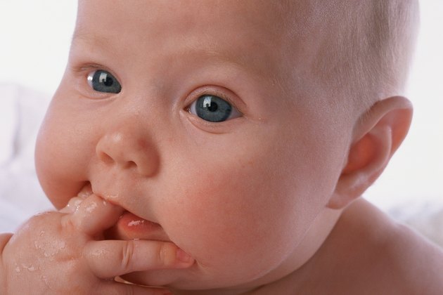 Baby sucking on fingers