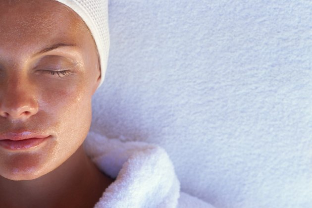 Close-up of woman resting