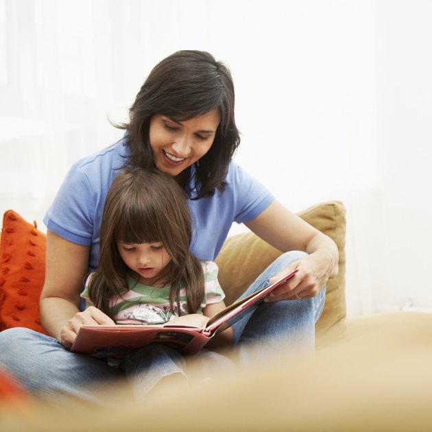 Mother and Daughter Reading Together