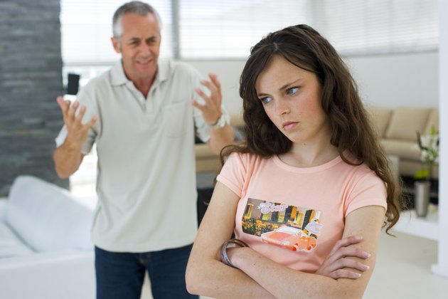 Father and daughter in argument