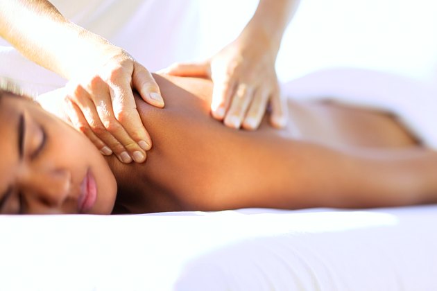 Woman receiving massage