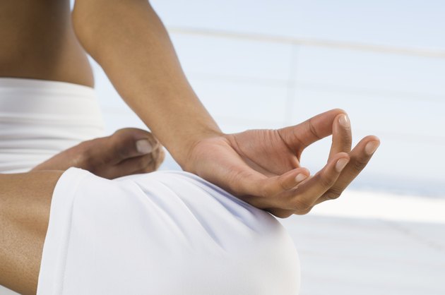 Woman practicing yoga
