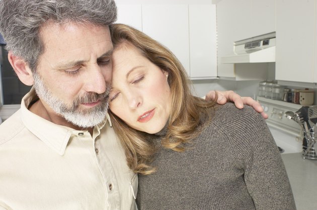 Couple embracing