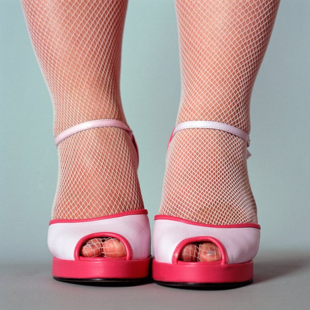 Woman wearing high heeled shoes