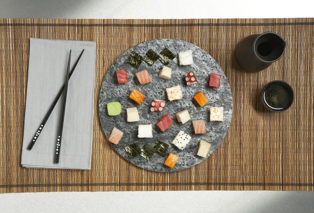 sushi on a platter