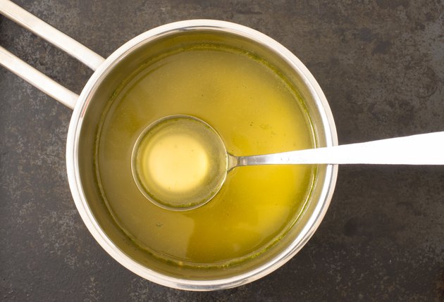 Broth in a saucepan