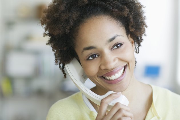 Young woman talking on the phone