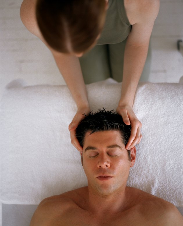 Masseuse with man