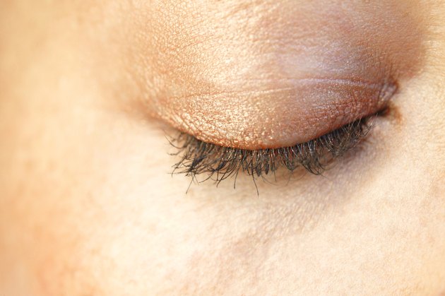 Woman's eye closed