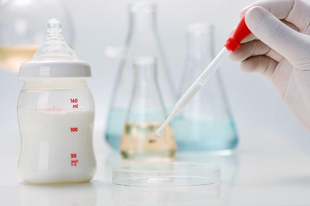 Research of milk in laboratory