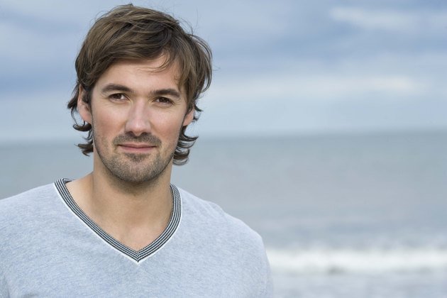 Portrait of man by the ocean
