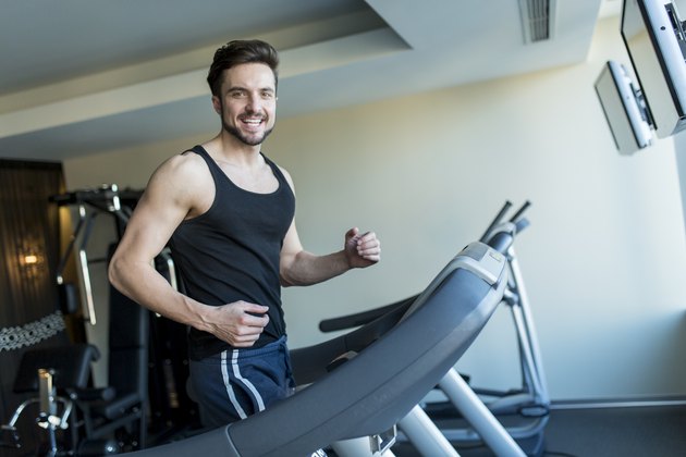 Young man in the gym