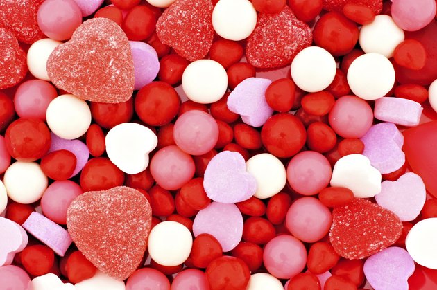 Valentines Day candy background