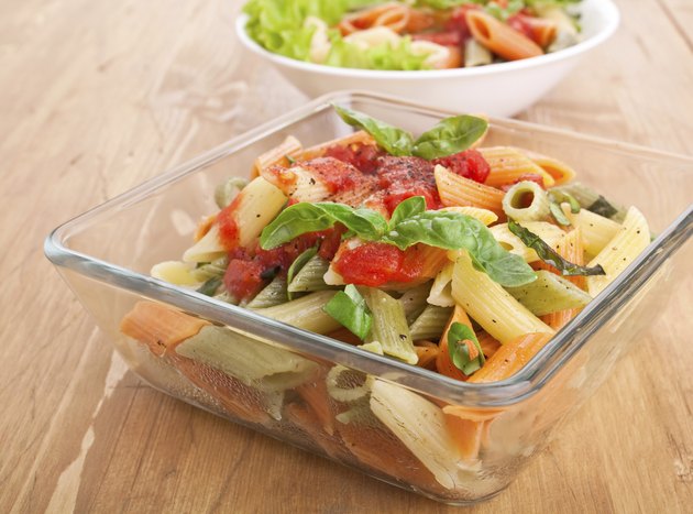 colored penne pasta