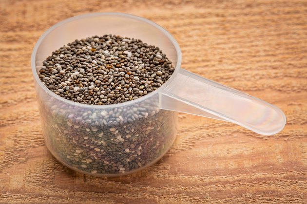 measuring scoop of chia seeds