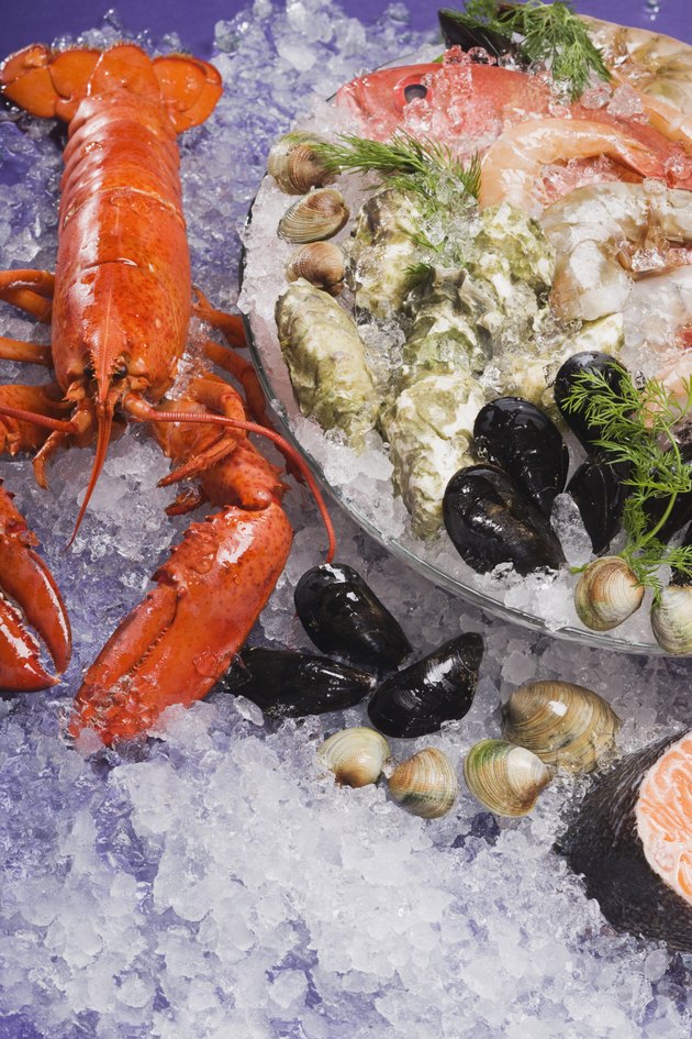 Assortment of seafood