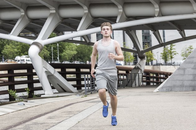 Man urban jogging