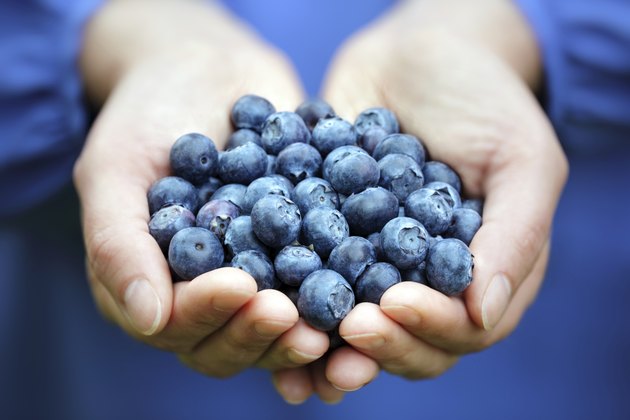 Handful of blueberries