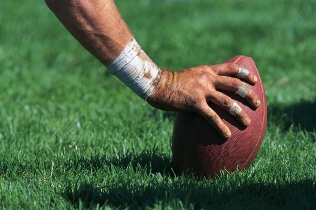 Football center ready to snap ball