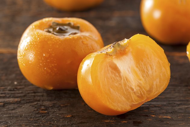 Organic Orange Persimmon Fruit