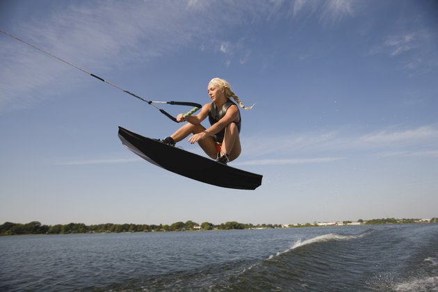 Midair wakeboarder