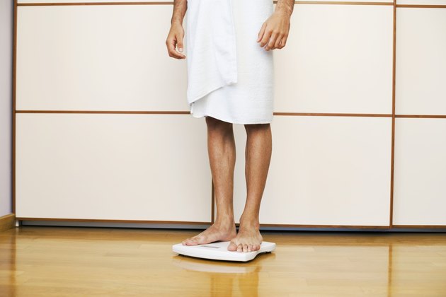 Man standing on scale