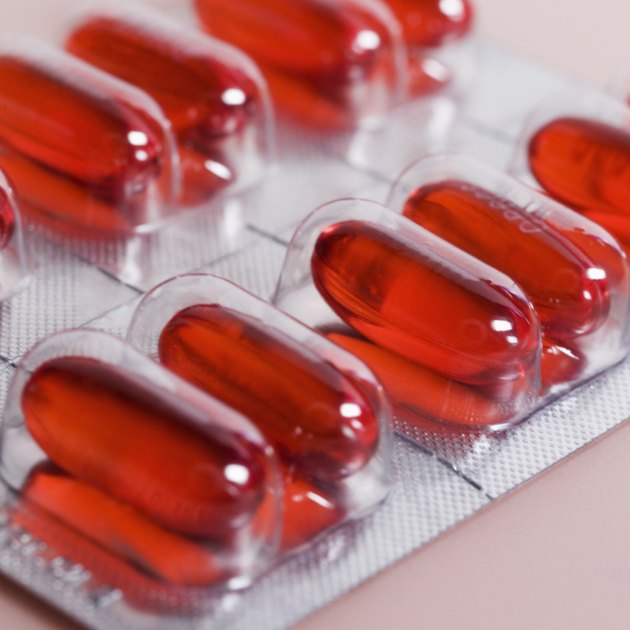 Red Capsules in Blister Pack