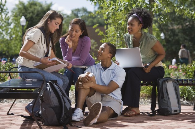 Students on campus