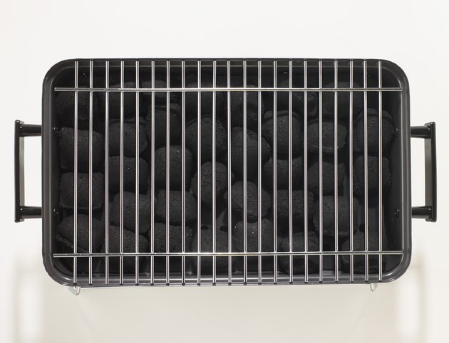 Barbecue grill, overhead view