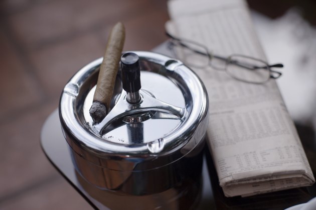 Cigar in ashtray