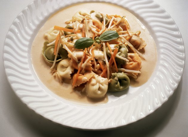 Tortellini with Vegetable Cream Sauce