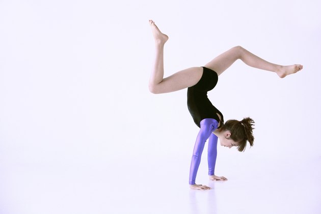 Girl doing gymnastics